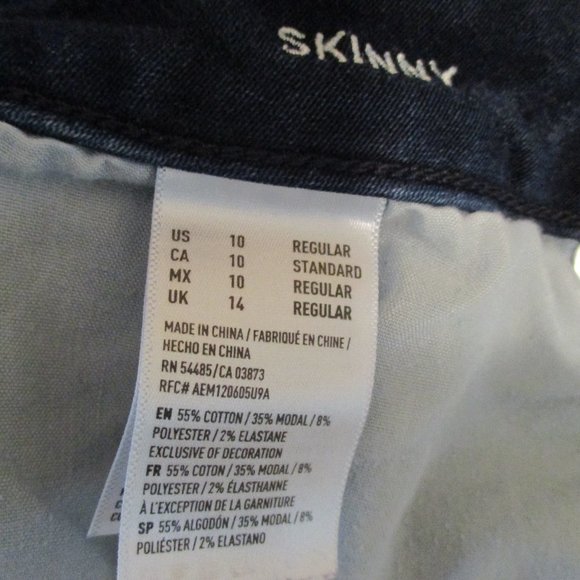 American Eagle Skinny Jeans sz 10 Stretch Denim - Picture 5 of 5